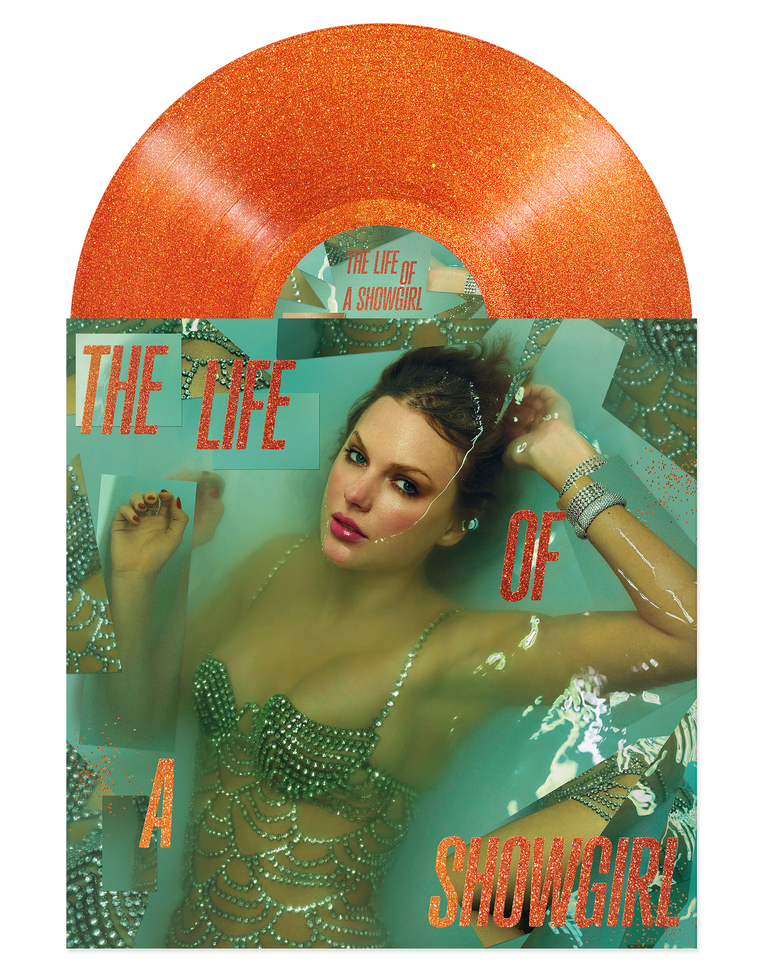 Taylor Swift – The Life of a Showgirl Hero LP Orange Glitter Vinyl