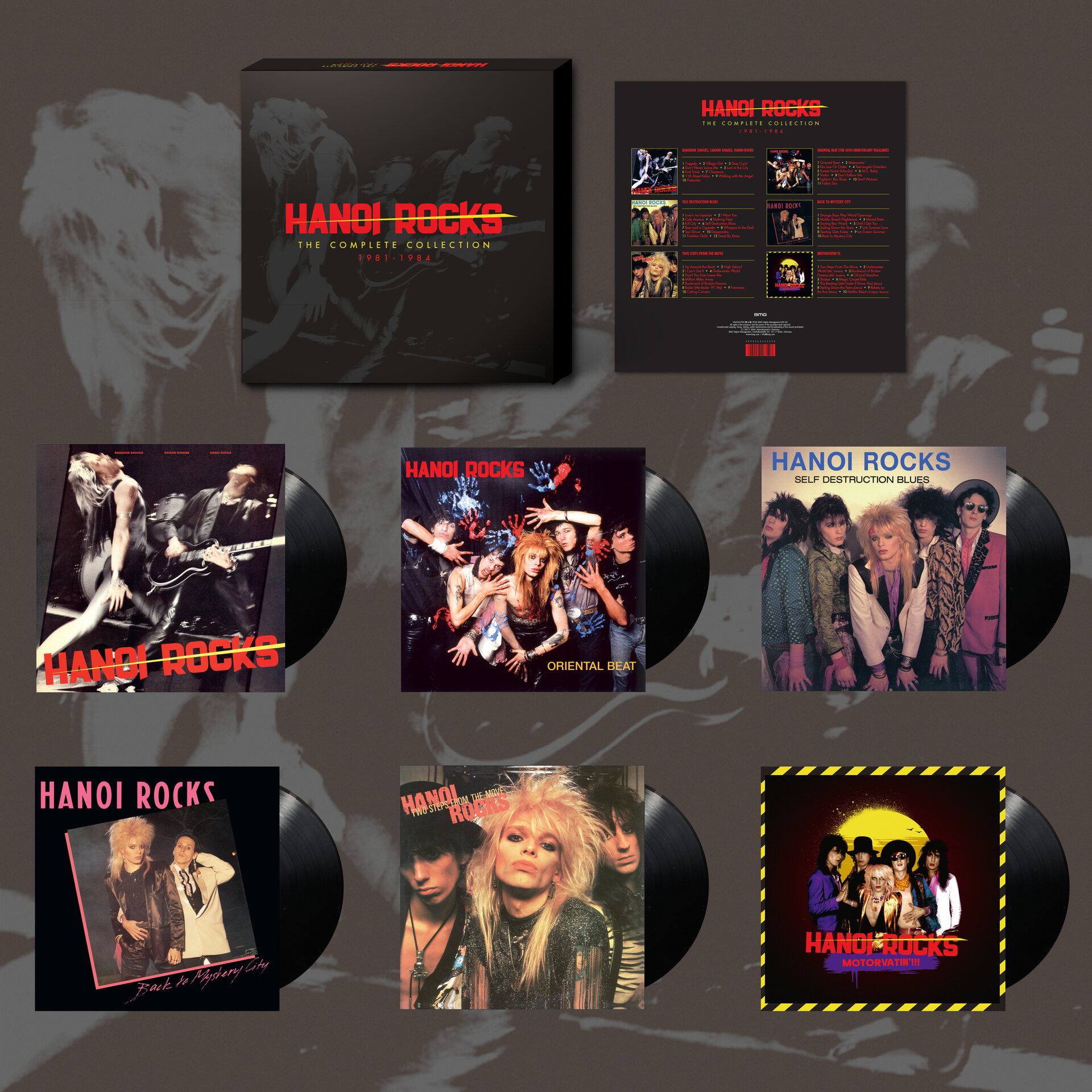 Hanoi Rocks – The Complete Collection 1981-1984 6LP Box Set (Black Vinyl)