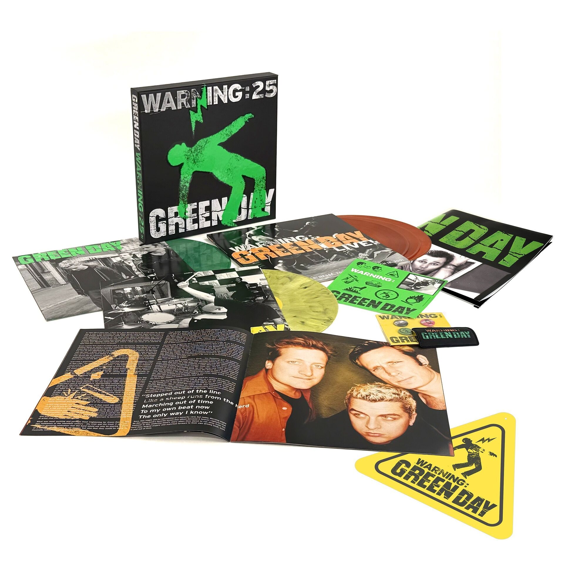 Green Day – Warning (25th Anniversary Edition) 5LP (Limited Numbered Super Deluxe Indie Edition) (+ »Warning«-Baustellenschild)