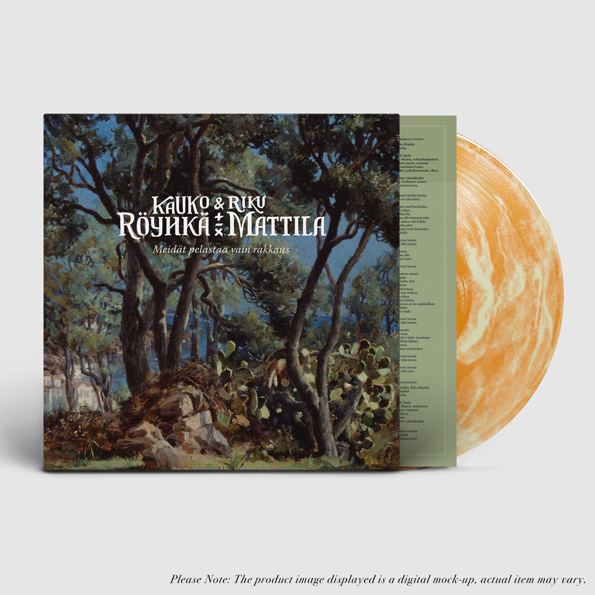 Kauko Röyhkä & Riku Mattila – Meidät pelastaa vain rakkaus LP Oranssi/valkoinen vinyyli