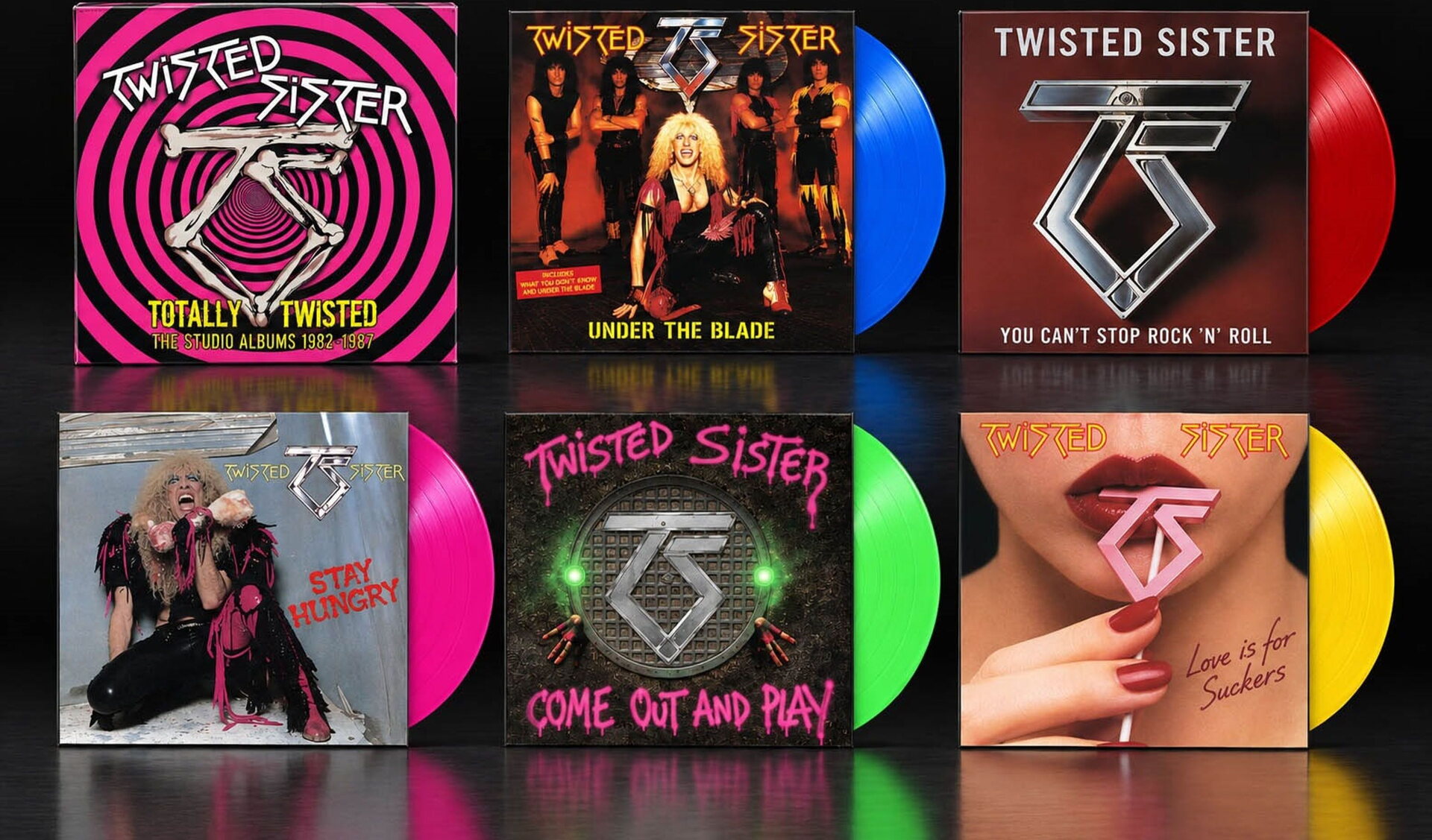 Twisted Sister – Totally Twisted - The Studio Albums 1982-1987 5LP Box Set (Coloured Vinyl)
