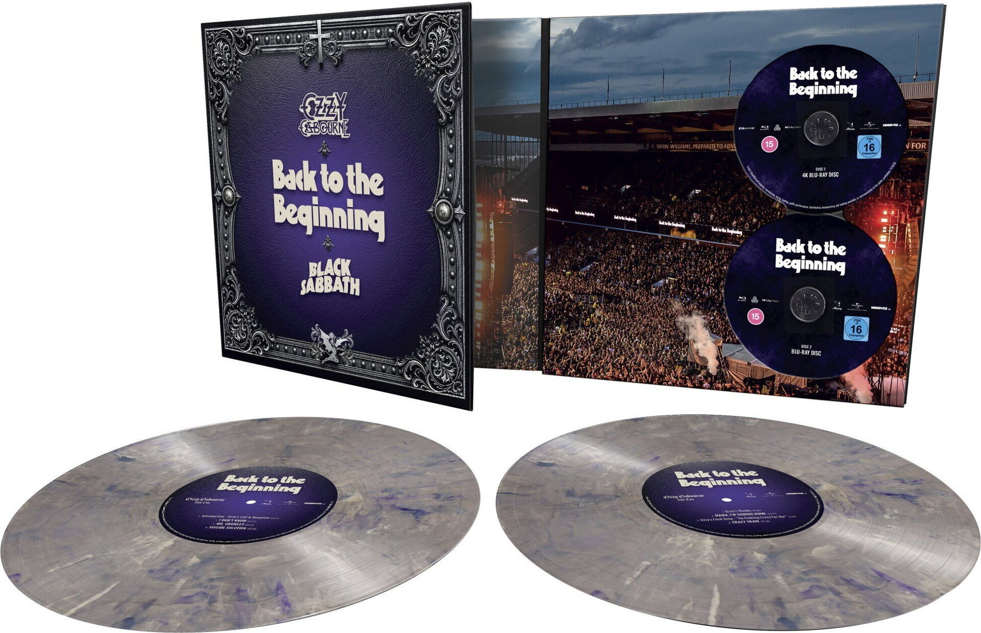 Ozzy Osbourne & Black Sabbath – Back To The Beginning 2LP Indie Exclusive Colored Vinyl + 4K UHD + Blu-ray edition