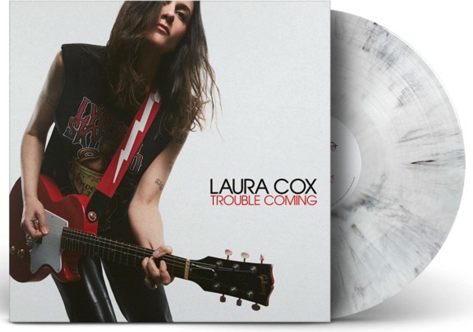Laura Cox– Trouble Coming LP Marbled White/Black Vinyl