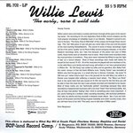 Willie Lewis – The Early, Rare & Wild Side LP Coloured Vinyl
