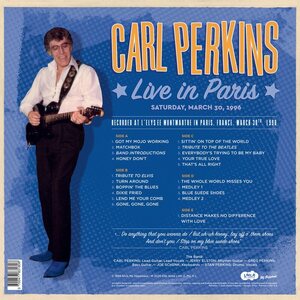 Carl Perkins ‎– Live In Paris 2LP+7" Blue Vinyl