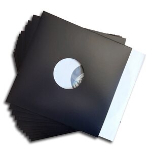 LP Cover center hole black deluxe 25kpl