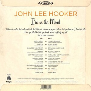 John Lee Hooker – I'm In The Mood LP+CD Coloured Vinyl