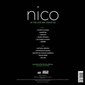 Nico – At The Live Inn, Tokyo '86 2LP