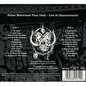 Motörhead – Better Motörhead Than Dead - Live At Hammersmith 2CD