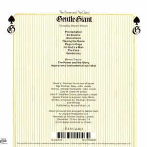 Gentle Giant ‎– The Power And The Glory CD Digipak