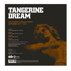 Tangerine Dream – Live At Reims Cinema Opera (September 23rd, 1975) 2LP Picture Disc