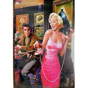 Marilyn ja Elvis Peltitaulu