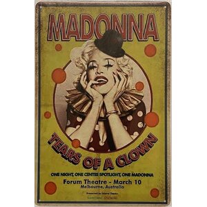 Madonna tears of a clown Peltitaulu