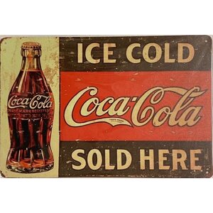 Coca-Cola sold here Peltitaulu