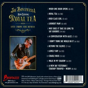 Joe Bonamassa ‎– Now Serving: Royal Tea Live From The Ryman CD