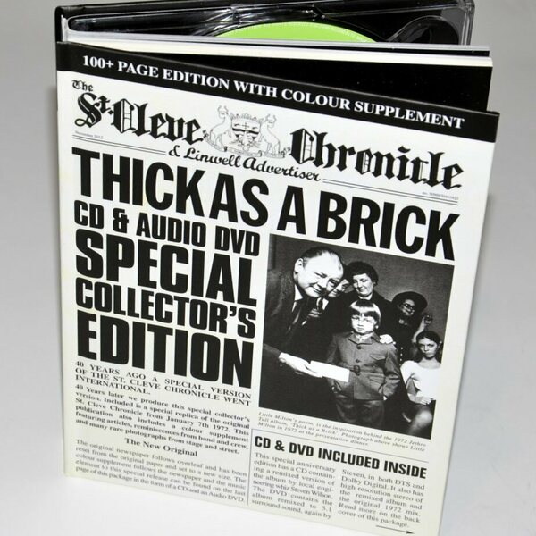Jethro Tull – Thick As A Brick CD+DVD Rare 40th Anniversary Edition