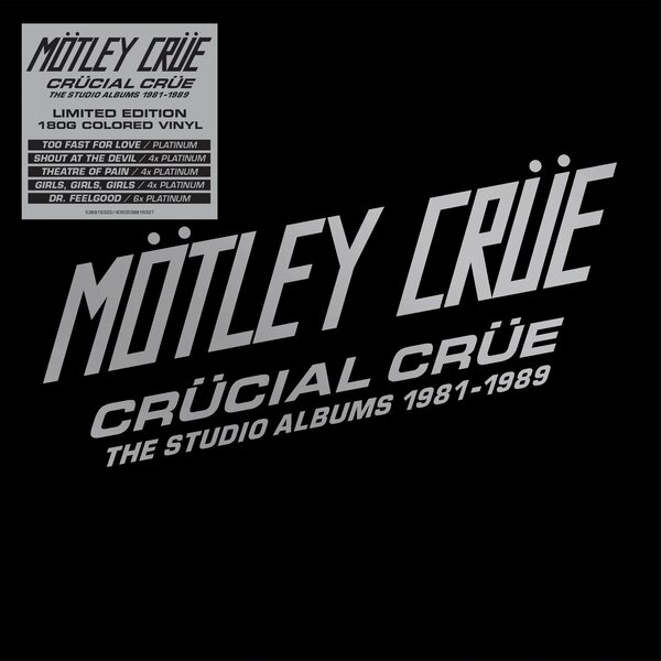 Mötley Crüe – Crücial Crüe - The Studio Albums 1981-1989 Limited Edition 5LP Box Set Coloured Vinyl