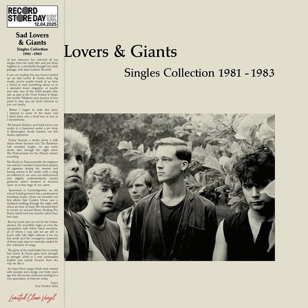 Sad Lovers & Giants – Singles Collection 81-83 LP Coloured Vinyl