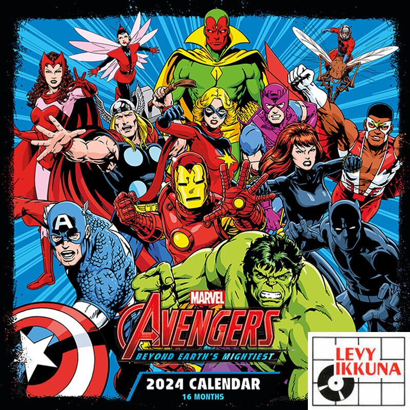 Avengers 2024 Square Calendar Kalenterit 2024 Levyikkuna Français