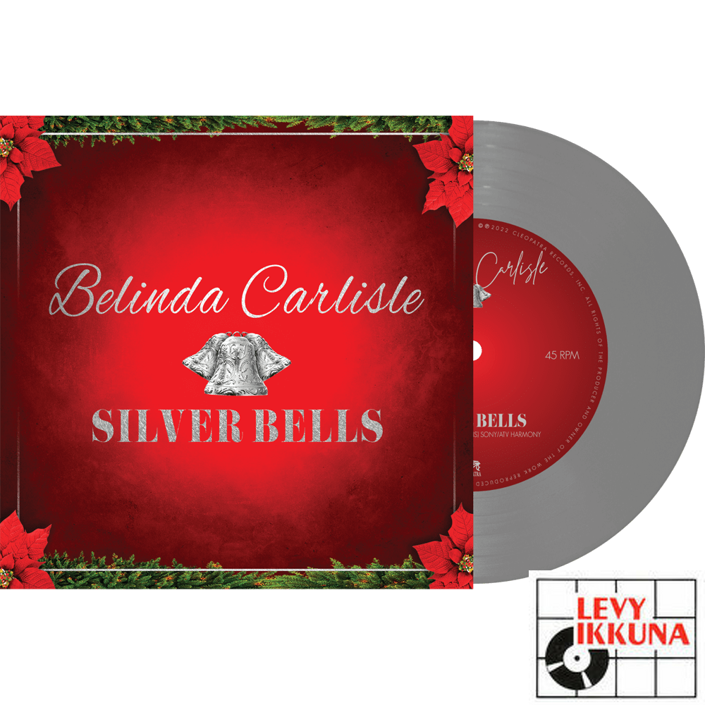Belinda Carlisle Silver Bells 7 Silver Vinyl POP ROCK Levyikkuna
