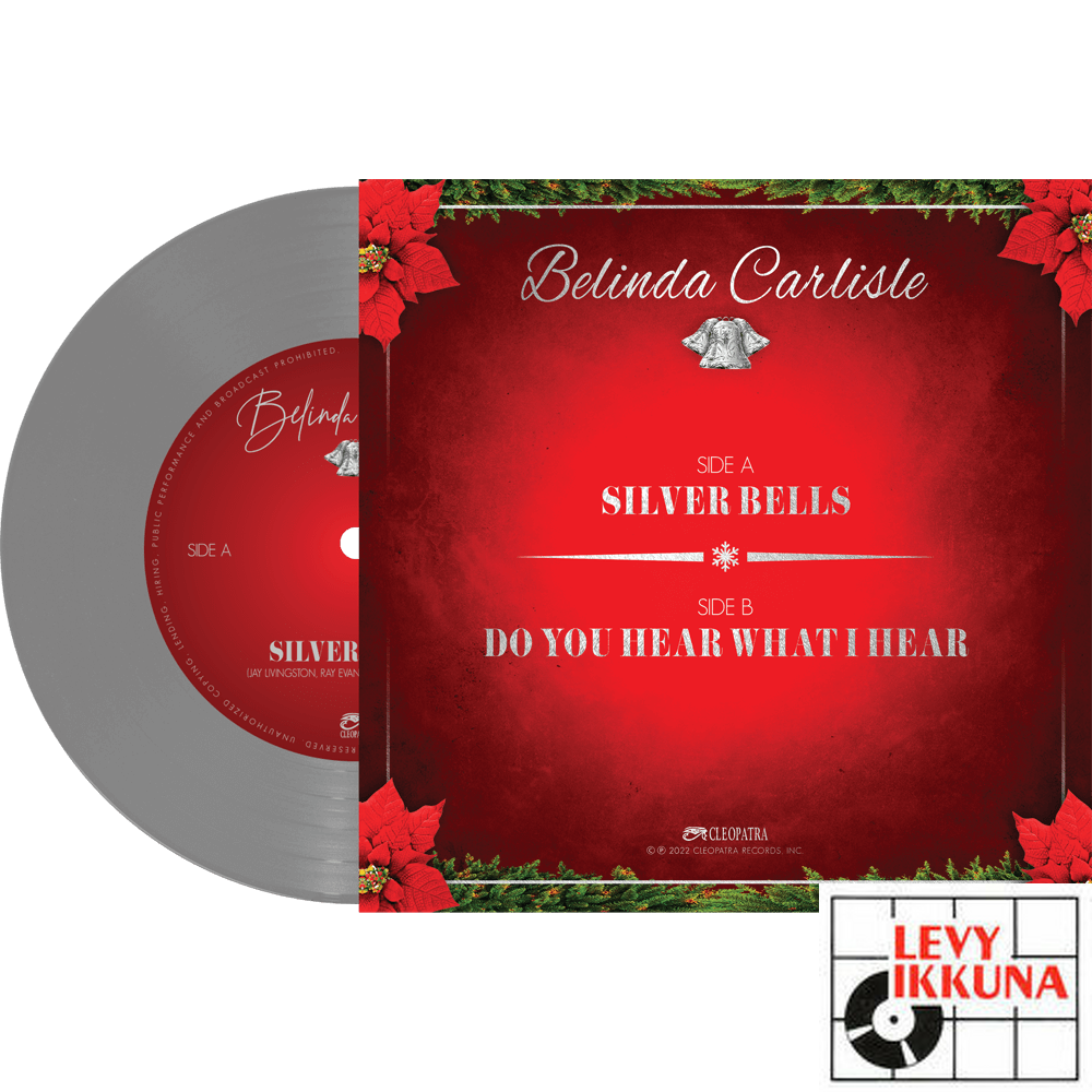 Belinda Carlisle Silver Bells 7 Silver Vinyl POP ROCK Levyikkuna