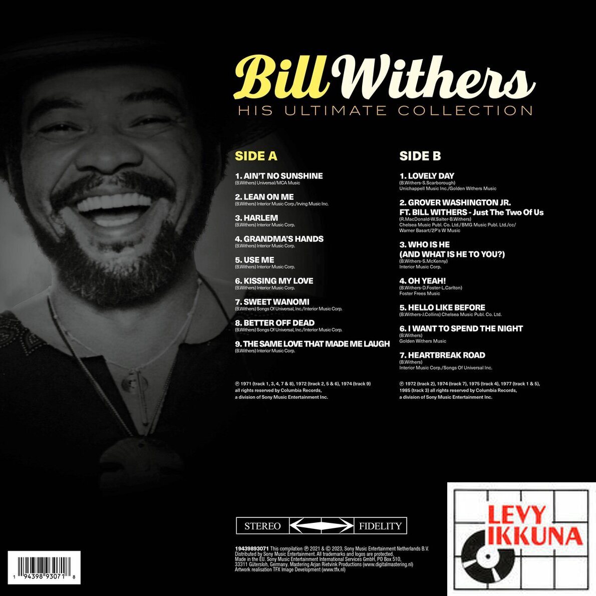 Bill Withers His Ultimate Collection LP FUNK SOUL DISCO Levyikkuna